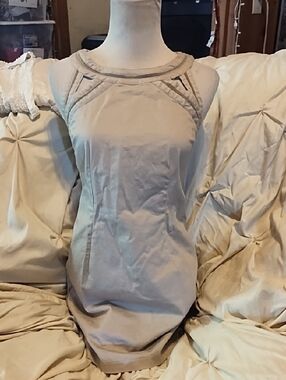 Alyn Paige Tan  Sleeveless Tank Dress with Cut Outs In Back